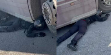 Feci Kazada Mucize Kurtuluş! Tırın Altında Sıkıştı, Kaskı Kurtardı