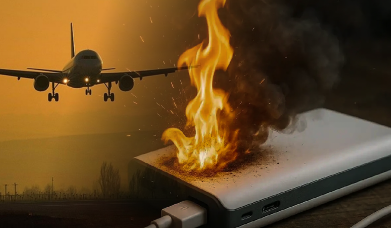 İstanbul Seferli Uçakta Büyük Panik! Patlayan Powerbank Alev Aldı