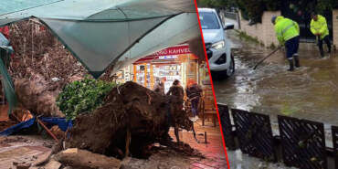 İzmir’i Sağanak Vurdu! Cadde ve Sokaklar Göle Döndü