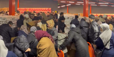 Kapılar Açılır Açılmaz Birbirlerine Girdiler! Bursa’da ‘100 Lira’ İzdihamı