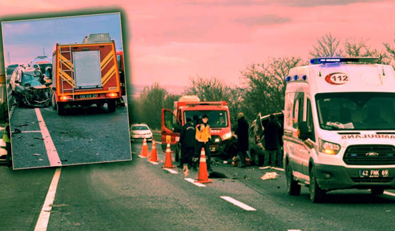 Konya’da Feci Kaza! Araçtan İnenler Kurtuldu, İçeride Kalan Hayatını Kaybetti
