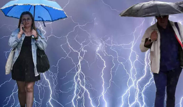 Meteoroloji Saat Verip Uyardı: Hazır Olun! Kuvvetli Sağanak ve Fırtına Geliyor