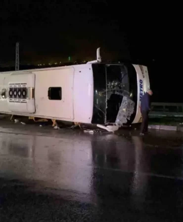 Samsun’da Otobüs Devrildi: 7 Yaralı