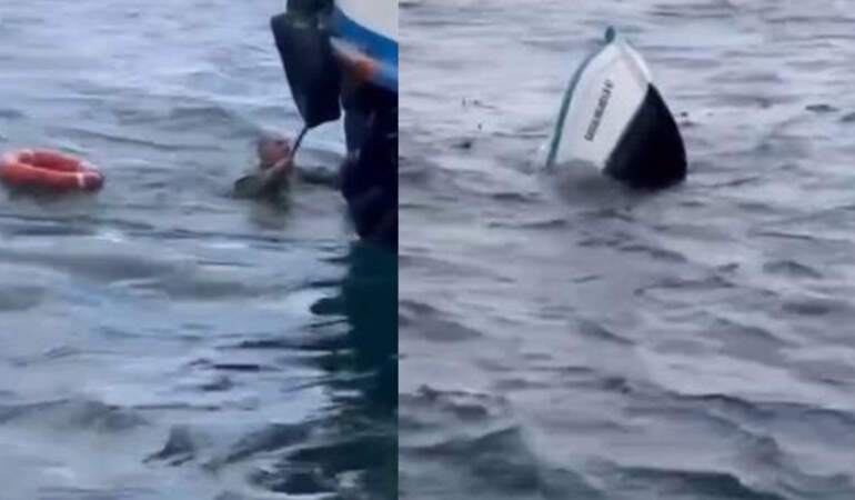Karaköy’de yolcu vapuru tekneye çarptı, balıkçı ölümden döndü: O anlar kamerada