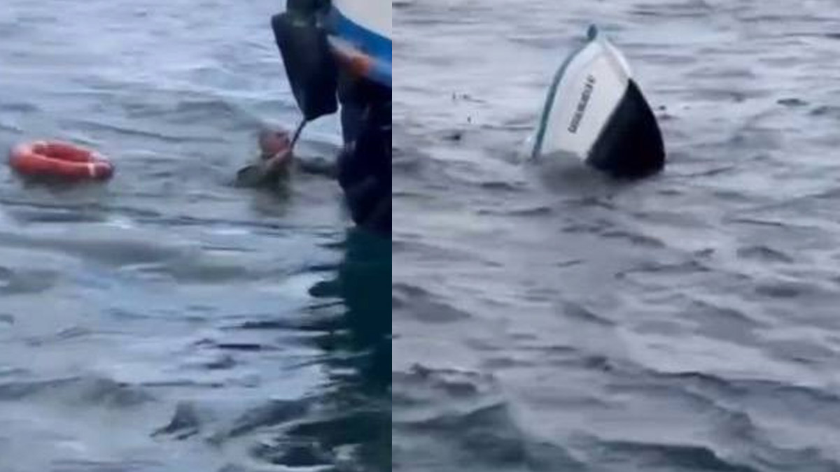 Karaköy’de yolcu vapuru tekneye çarptı, balıkçı ölümden döndü: O anlar kamerada