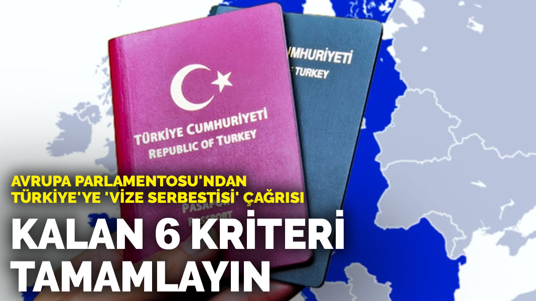 Avrupa Parlamentosu’ndan Türkiye’ye ‘vize serbestisi’ çağrısı: Kalan 6 kriteri tamamlayın