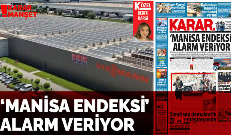 ‘Manisa endeksi’ alarm veriyor