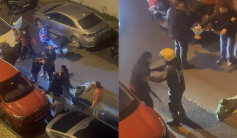 Üsküdar’da yol tartışması kavgaya dönüştü: O anlar kamerada