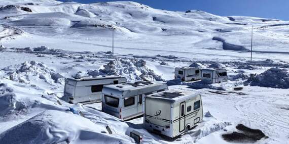 Karavan tutkunları rotayı Erciyes’e çevirdi! Kışın vazgeçilmez adresi oluyor