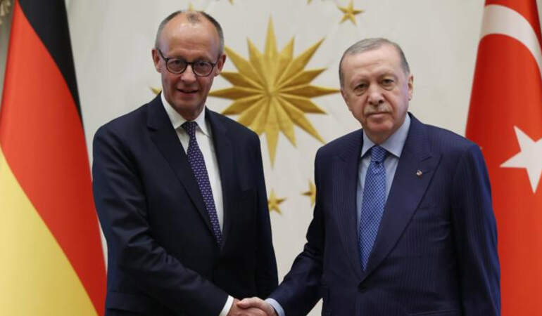 Cumhurbaşkanı Erdoğan, Almanya Başbakanı Merz ile görüştü