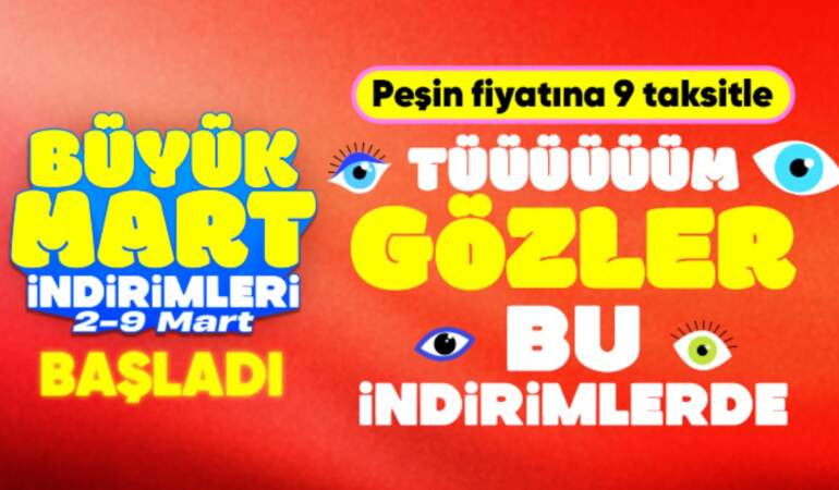 Hepsiburada’da mart indirimleri başladı