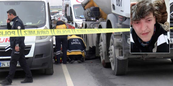 Güngören’de feci kaza: Motosiklet sürücüsünün üzerinden beton mikseri geçti