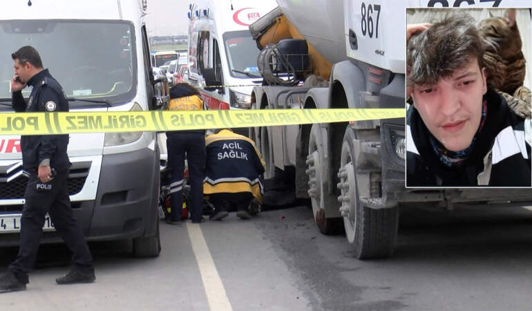 Güngören’de feci kaza: Motosiklet sürücüsünün üzerinden beton mikseri geçti