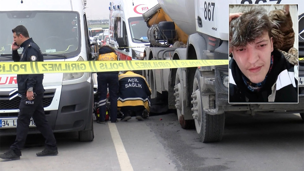 Güngören’de feci kaza: Motosiklet sürücüsünün üzerinden beton mikseri geçti