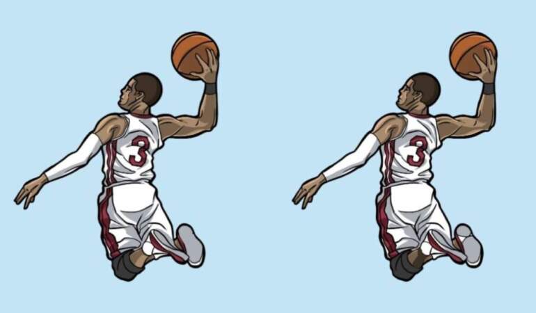 Farkı bulun: Basketbol oyuncusunun iki fotoğrafı arasındaki 3 farkı bulabilir misiniz?