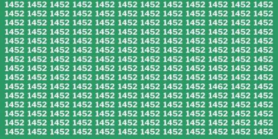 Görsel yeteneklerinizi sergileyin: ‘1452’ arasında ‘1462’yi sadece 20 saniyede bulabilir misiniz?