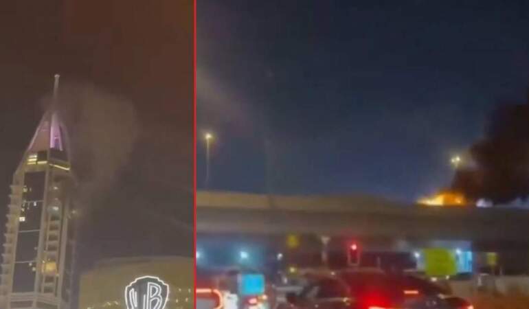 Dubai’ye art arda saldırı: Havalimanının ardından şehrin simge gökdeleni de vuruldu