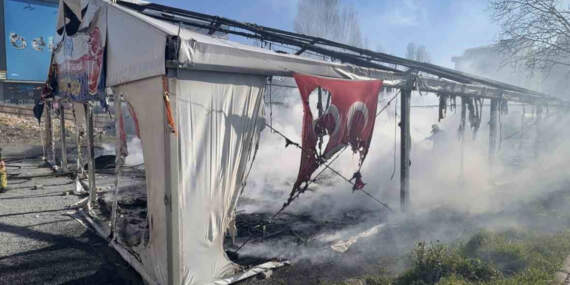 MHP’nin iftar çadırı alev aldı
