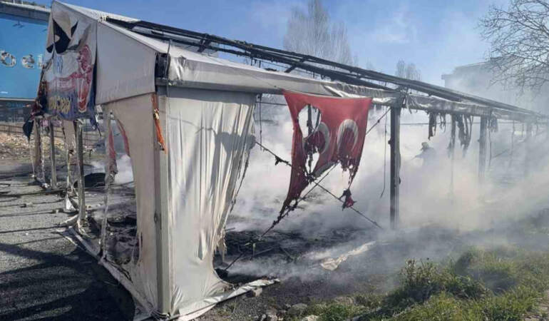 MHP’nin iftar çadırı alev aldı
