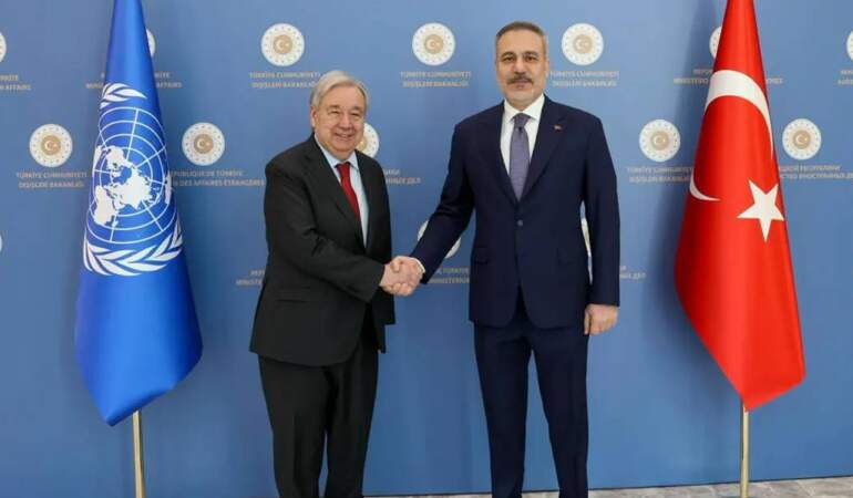 Dışişleri Bakanı Hakan Fidan, BM Genel Sekreteri Guterres ile görüştü