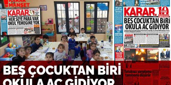 Beş çocuktan biri okula aç gidiyor