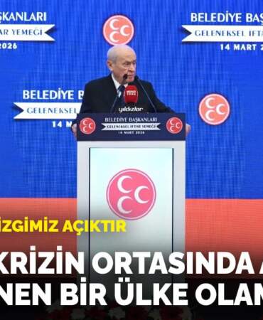Bahçeli: Bizim çizgimiz açıktır: Türkiye krizin ortasında akıntıya sürüklenen bir ülke olamaz
