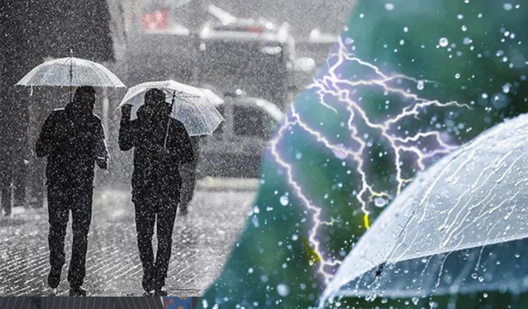 19 İl İçin Sağanak ve Fırtına Uyarısı