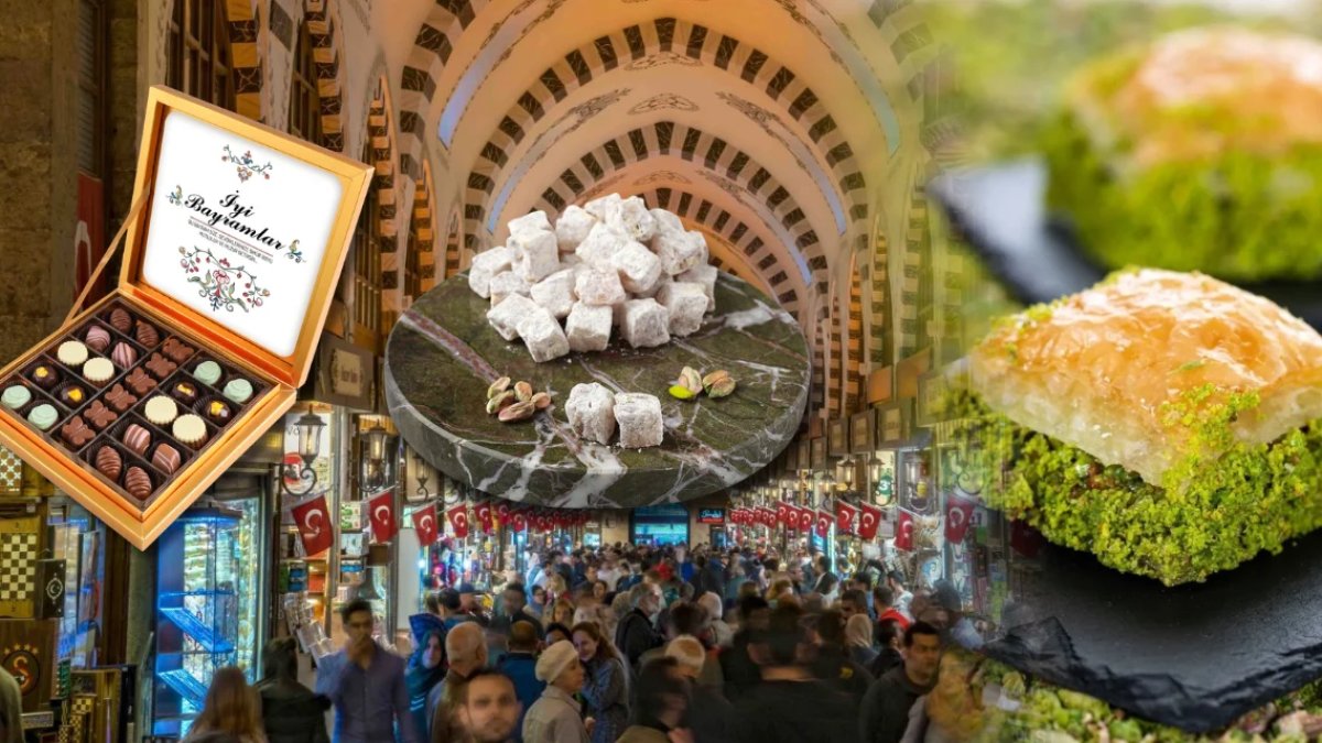 Eminönü’nde bayram mesaisi: Bir dilim fıstıklı baklava 80 lira