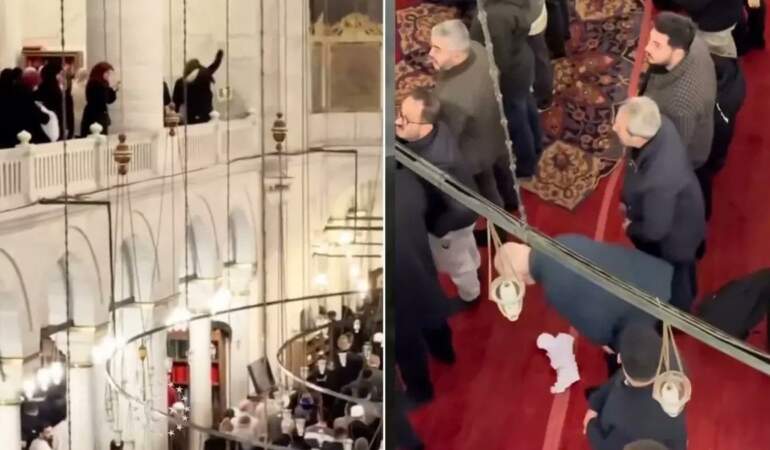 Fatih Camii’nde Kadir Gecesi’nde Mescid-i Aksa protestosu: Kadınlar başörtülerini yere attı