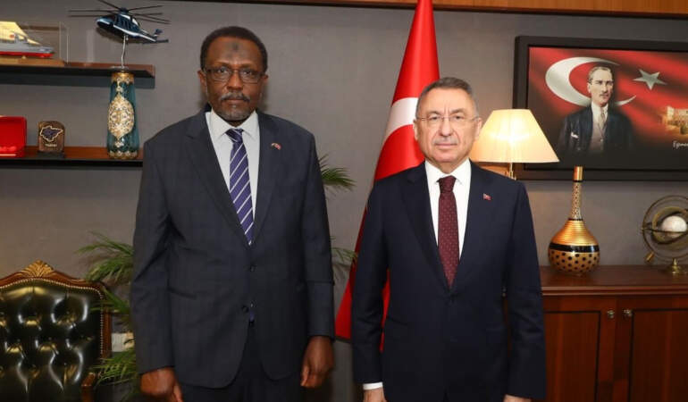 Fuat Oktay, Sudan’ın Ankara Büyükelçisi ile görüştü