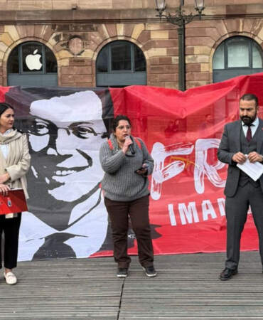 Strasbourg’da İmamoğlu’nun tutukluluğunun birinci yılında protesto: Adalet yoksa demokrasi yok