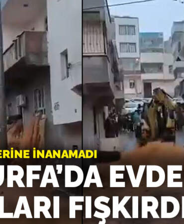 Görenler gözlerine inanamadı: Şanlıurfa’da evden sel suları fışkırdı