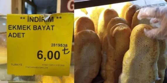 Ankara’da 6 liraya satılan bayat ekmek için uzun kuyruk oluştu