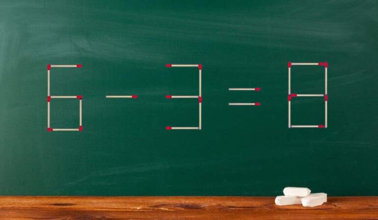 Bu matematik bulmacasını çözebilir misin? Doğru cevabı bulmak için 10 saniye içinde sadece 1 kibrit çöpünü hareket ettir!