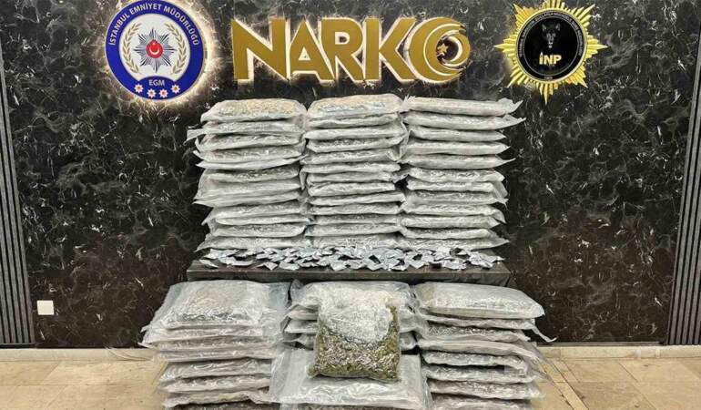 Şişli’de narkotik operasyonu: 100 kiloyu aşkın uyuşturucu ele geçirildi