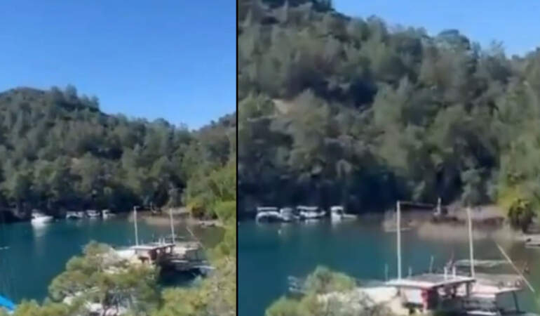 Bakanlık izin verdi: Göcek’te koruma altındaki koya iş makineleri girdi