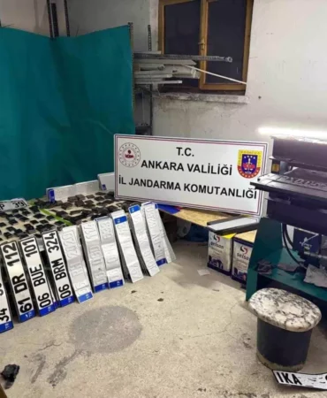 Keçiören’de 4 Milyon Liralık Sahte Plaka Operasyonu