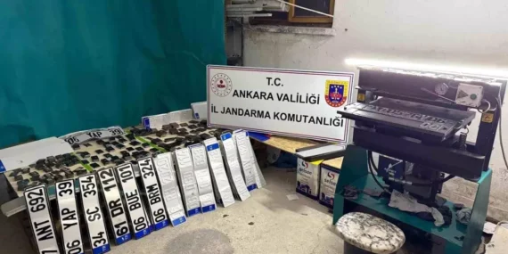 Keçiören’de 4 Milyon Liralık Sahte Plaka Operasyonu