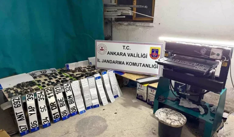 Keçiören’de 4 Milyon Liralık Sahte Plaka Operasyonu