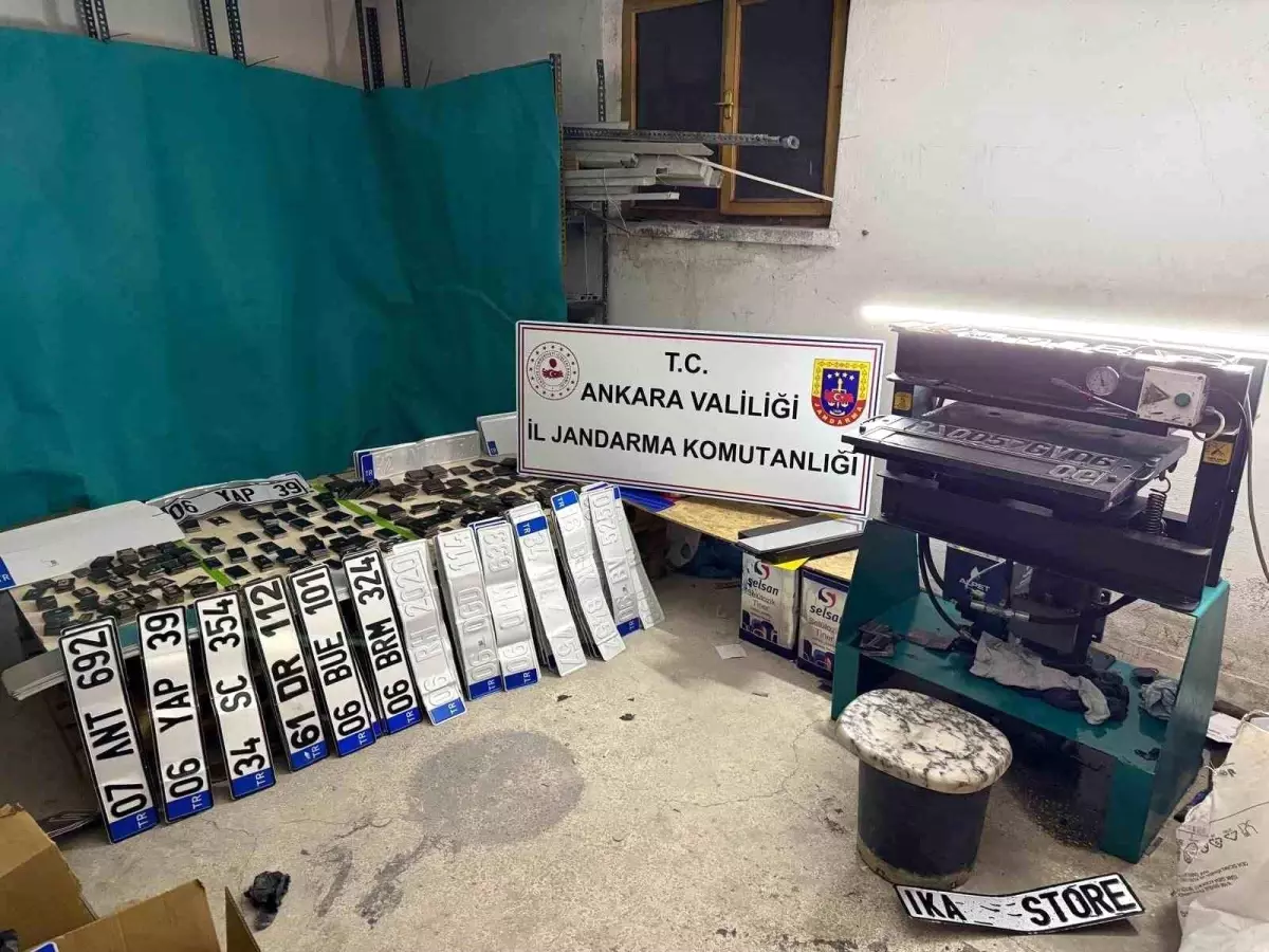 Keçiören’de 4 Milyon Liralık Sahte Plaka Operasyonu