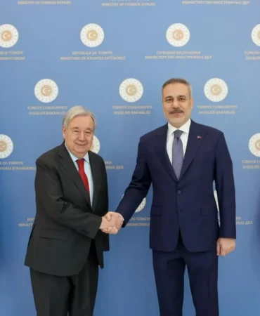 Hakan Fidan, BM Genel Sekreteri Guterres ile Görüştü