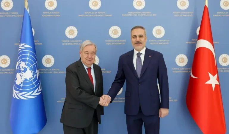 Hakan Fidan, BM Genel Sekreteri Guterres ile Görüştü
