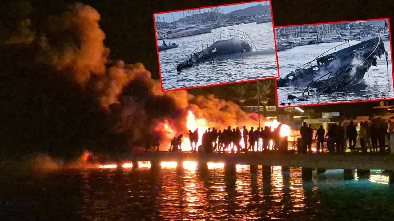 Bodrum Yalıkavak’ta Korkutan Görüntü: Milyonluk Tekneler Cayır Cayır Yandı