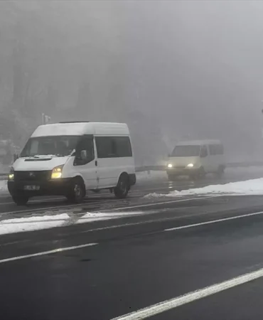 Bolu Dağı’nda Kar ve Sis Etkili