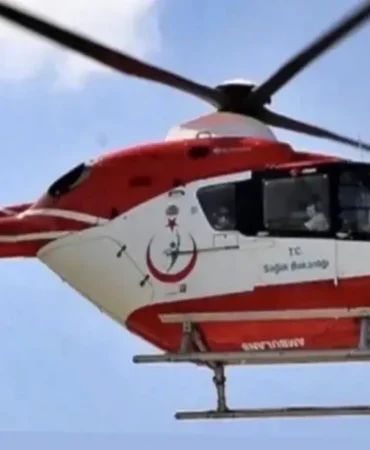Çankırı’da inme geçiren hasta helikopterle taşındı