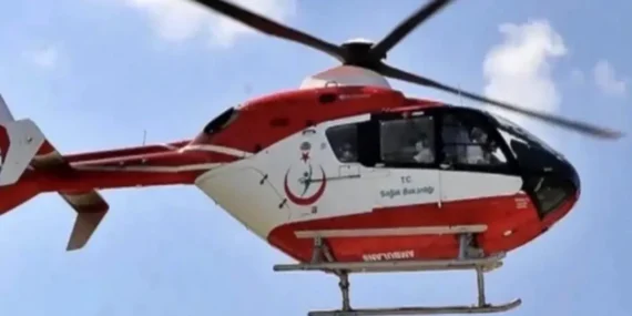 Çankırı’da inme geçiren hasta helikopterle taşındı