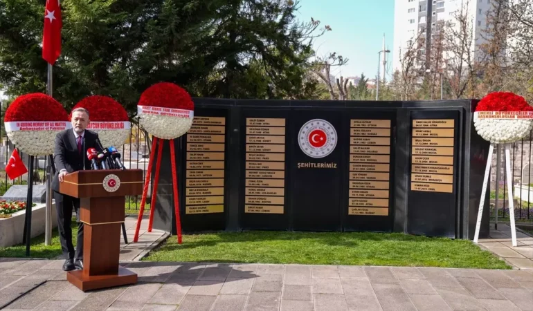 Dışişleri şehitleri için Ankara’da anma töreni düzenlendi