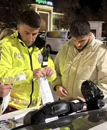 Aksaray’da Abartı Egzozlu Araç Trafikten Men Edildi