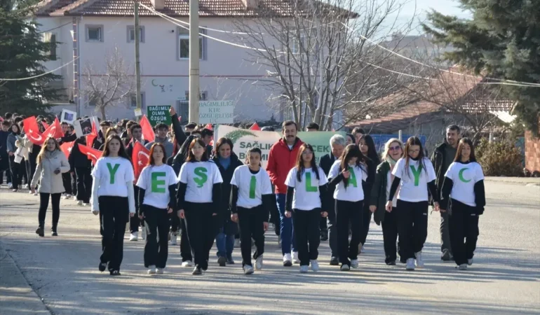 Kahramankazan’da Yeşilay Haftası kapsamında yürüyüş düzenlendi