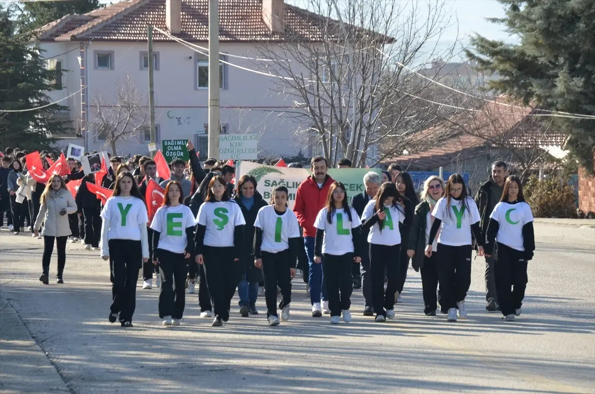 Kahramankazan’da Yeşilay Haftası kapsamında yürüyüş düzenlendi